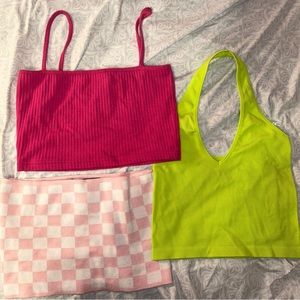 women’s size small crop top package 3 for 8